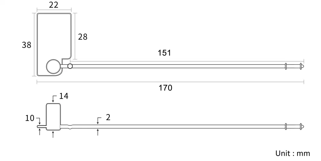 Cost-Effective Fixed Length Plastic Seal for Transport Container